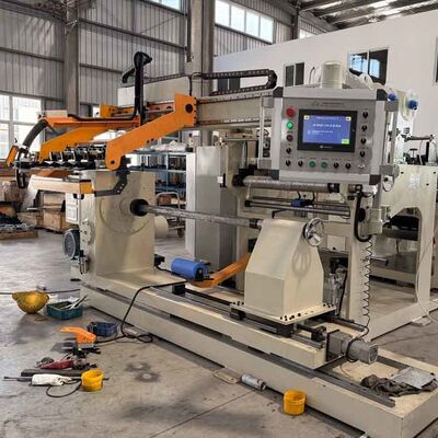15kw Sarım Gücüne Sahip Transformatör Folyo Sarma Makinesi, 0.2-2.0mm Bakır Folyo için Pnömatik Gerginlik Kontrolü