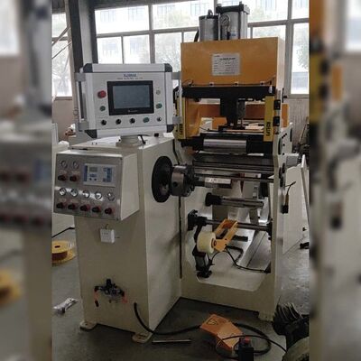 Trafo Bobin İmalatı için Soğuk Basınç Kaynaklı 200mm Otomatik Folyo Sarma Makinesi