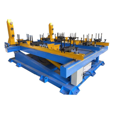10 ton kapasiteli 90° eğim sistemi ve ayarlanabilir sütun mesafesi ile hidrolik çekirdek montaj masası
